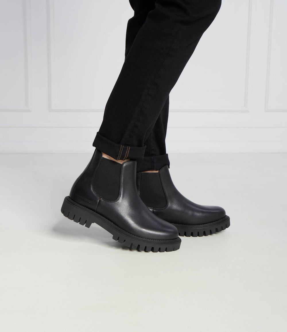 Кожаные челси premium casual chunky Tommy Hilfiger - черный(FM0FM04755)