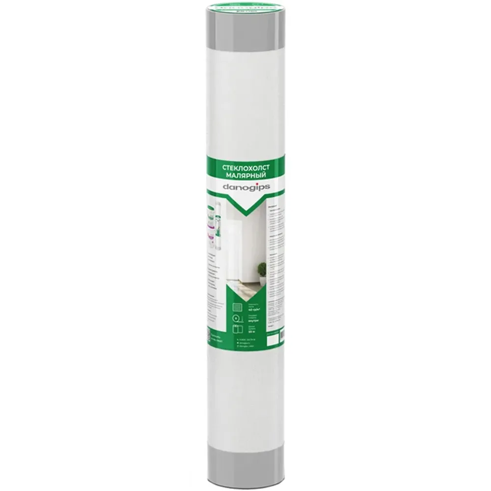 Стеклохолст малярный Danogips 35 гр/м² (1х50м) Стеклохолст малярный Danogips 35 гр/м² (1х50м)