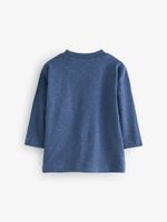 Лонгслив для мальчика Next 642-853, 3 шт., Темно-синий, Белый, Голубой