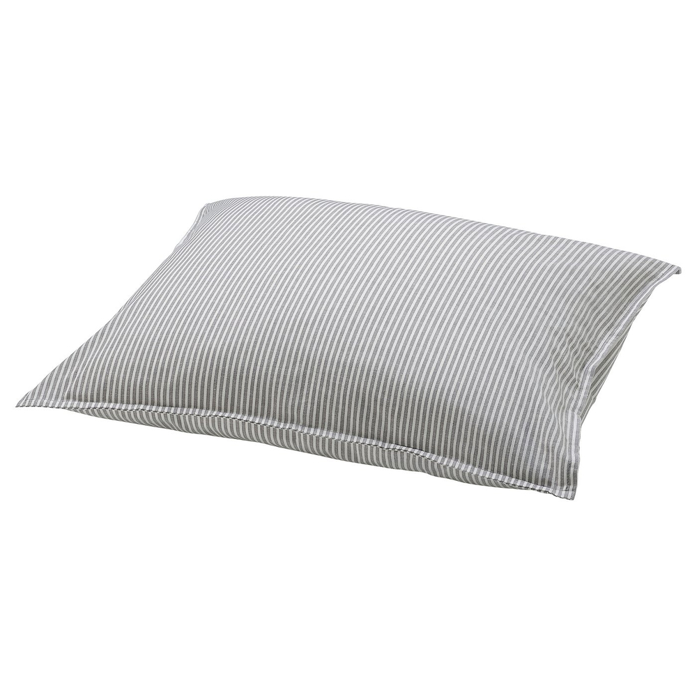 IKEA SOLFIBBLA  (ИКЕА СОЛФИББЛА)  -  Наволочка - серая белая/в полоску 50x60 см