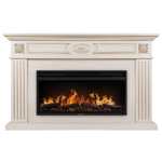 Каминокомплект: Очаг Electrolux EFP/P-3620LS, портал Siena 42/40/36, сл. кость с зол. патиной