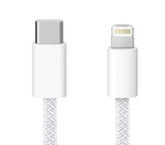 Кабель USB "WALKER" C860, (2 метра), 30W, Type-C-Lightning, поддержка PD, нейлон, белый