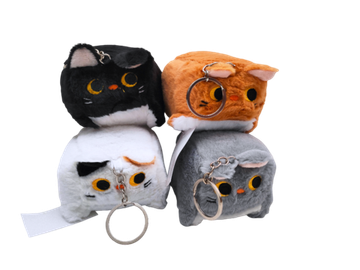 Мягкая игрушка брелок Кот-квадрат в ассорт. 10см