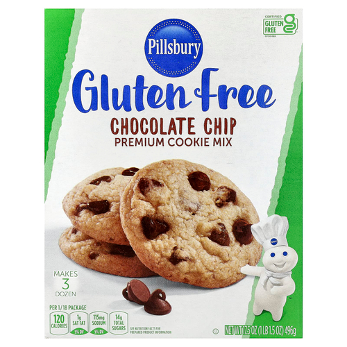 Pillsbury, Смесь для печенья с шоколадной крошкой премиального качества, без глютена, 496 г (17,5 унции)