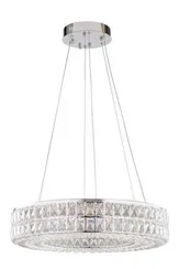 Люстра подвесная светодиодная NewRgy 2786R/64W CHROME+CLEAR, 64 Вт, хромированная и прозрачная
