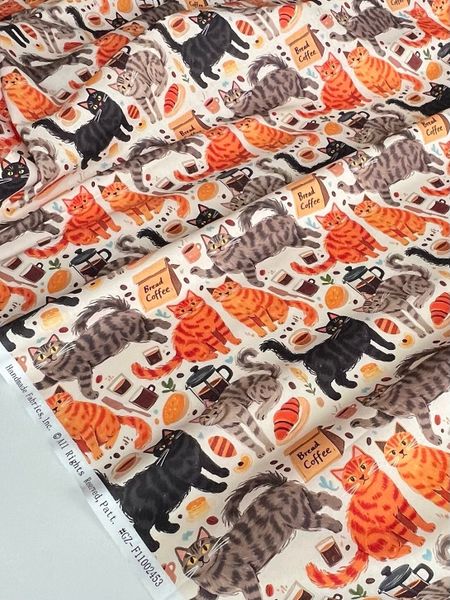 КОТЫ И КОФЕ, отрез 25 см 2