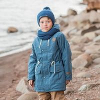 Парка демисезонная на меху "Джинс" подростковая