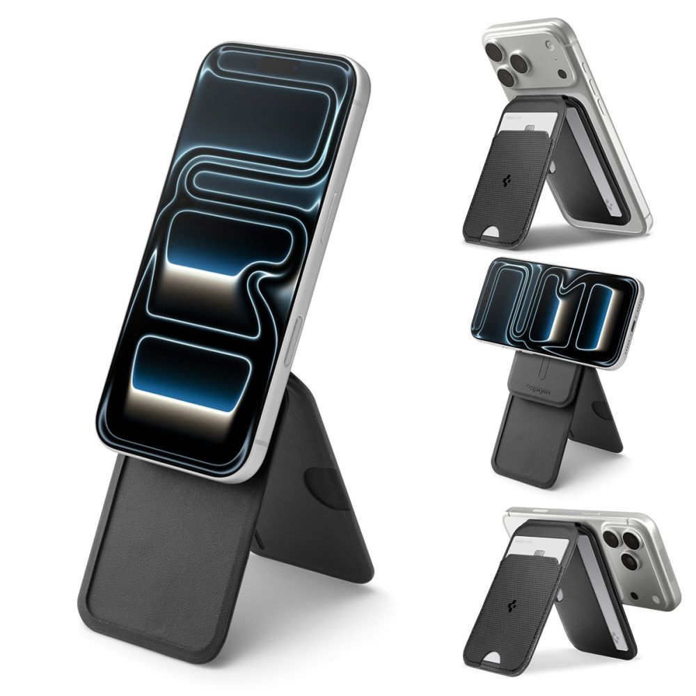 Картхолдер подставка на 3 карты Spigen S314-2 SLIM FOLD BLACK
