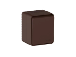 ATLASDESIGN PROFI IP54 О/У 1-клавишный ПЕРЕКЛЮЧАТЕЛЬ, сх.6, 10АХ, КОРИЧНЕВЫЙ
