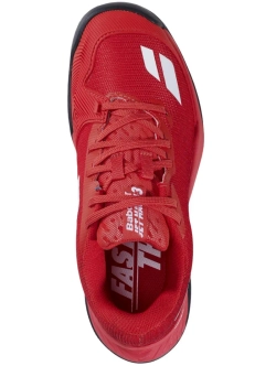 Детские теннисные кроссовки Babolat Jet Mach 3 Junior Clay - cherry tomato/white