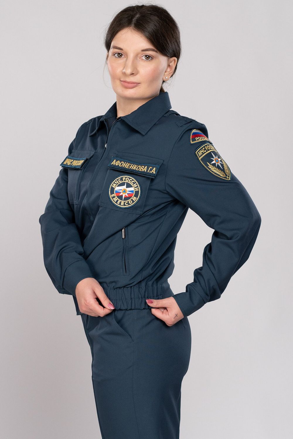 Костюм летний женский МЧС (Патруль-240, серо-синий)