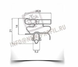 Уплотнитель холодильник Electrolux ERB 36402W8 м.к. 680*570 мм (010 АНАЛОГ)