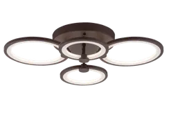 Люстра потолочная светодиодная Rilon 3010/2+2 CF, 96 Вт, кофейная