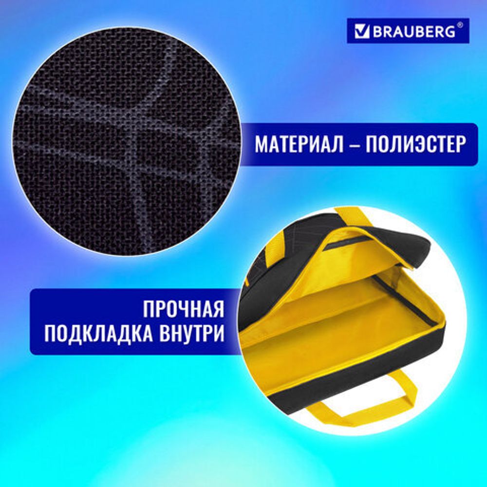 Папка на молнии с ручками BRAUBERG А4, 1 отделение, полиэстер, 80 мм, "Venomous spider", 271485