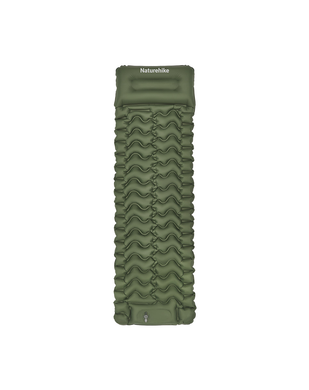 Коврик надувной Naturehike FC01 200х60х6,5 см, с подушкой, с насосом, зеленый