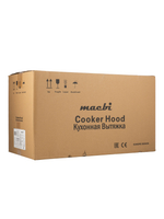 Вытяжка кухонная B-BOX-60GT, фасад окрашенный металл, цвет черный, управление сенсорное + жестами, D150мм (MACBI)
