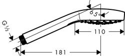 Ручной душ 27775000 Croma 100 Croma Select E 1jet