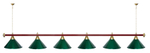 Лампа STARTBILLIARDS 6 пл. (плафоны золотые,штанга золотая,фурнитура золото)
