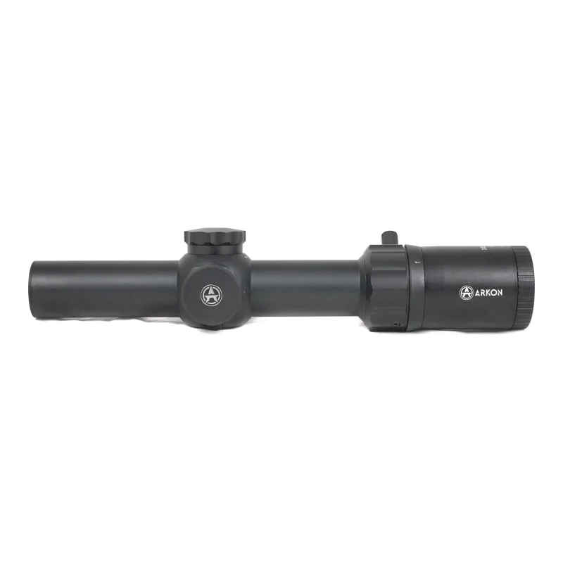 Оптический прицел ARKON Model B 1-8x24 / Аркон Модель Б 1 8 на 24 - общий вид сбоку, черный корпус