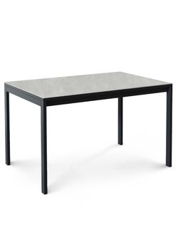 Стол Kenner LK1400, черный/керамика CARMEN LIGHT GRAY 170156