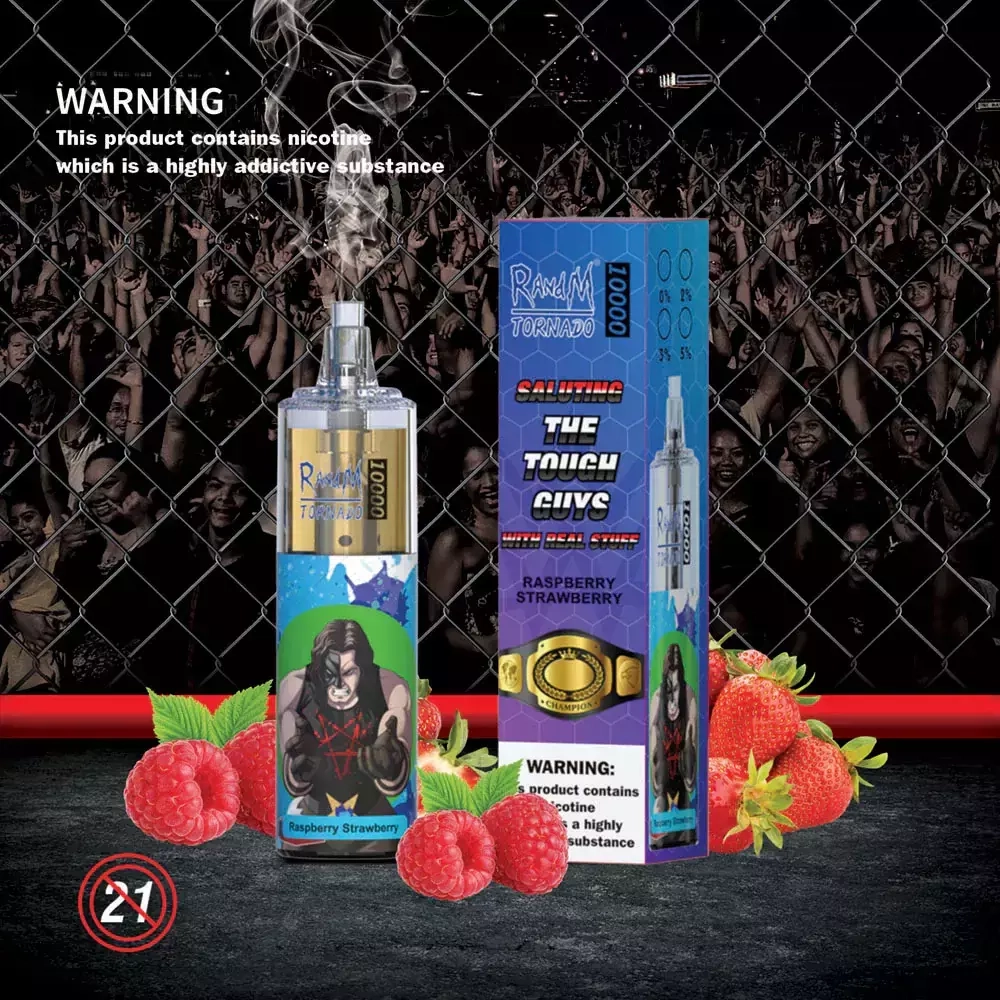 RandM Tornado 10000 - Raspberry Strawberry