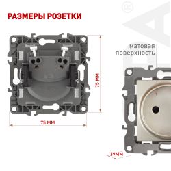 Розетка ЭРА Серия 12 12-2105-04 2P 16A-250В IP20 шампань | Эра 12