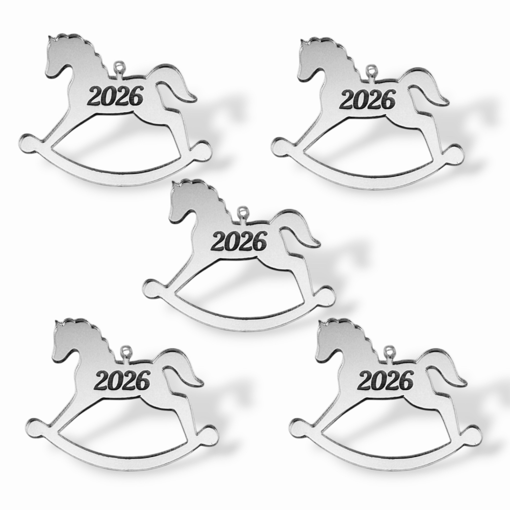 Топпер Бирка "Лошадка 2026" ТБ6231 4см 5шт акрил