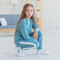 Легинсы со спущенным шагом "Синяя дымка" подростковые