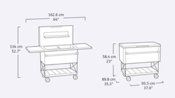 Стол бар - холодильник Keter Patio Cooler & Beverage Cart