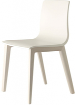 Стул пластиковый Scab Design Smilla Technopolymer, отбеленный бук, лен