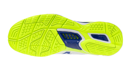 Мужские кроссовки для бадминтона/сквоша Mizuno Wave Stealth 6 — white/light yellow/dazzling blue