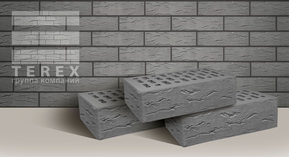 Кирпич TEREX Серый Рустик / 1НФ Кирпич TEREX Серый Рустик / 1НФ