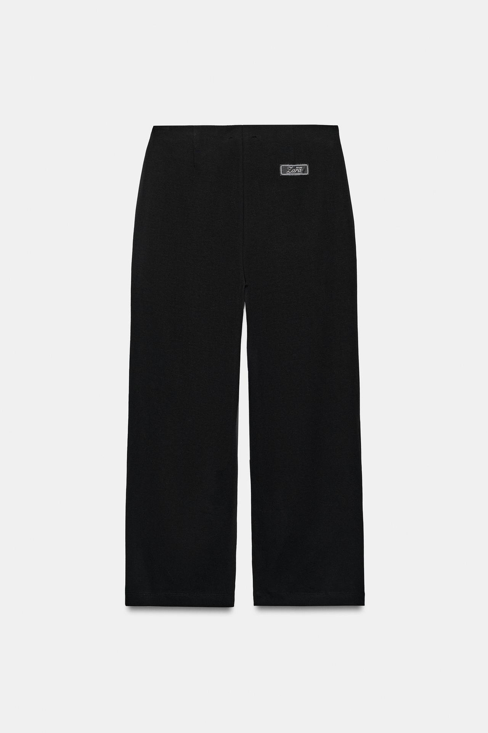 ZARA УКОРОЧЕННЫЕ ШИРОКИЕ БРЮКИ, ЧЕРНЫЙ