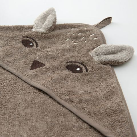 Полотенце банное детское IKEA TROLLDOM (ТРОЛЛДОМ), Коричневый, 80х80 см