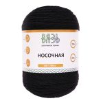 Пряжа Вязь Носочная / уп.3 мот. по 100 г, 390 м, 04 черный