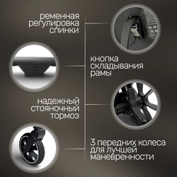 Прогулочная коляска для двойни BubaGO DUO X