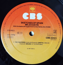 Винтажная виниловая пластинка LP Miles Davis Sketches Of Spain (Holland 1980)