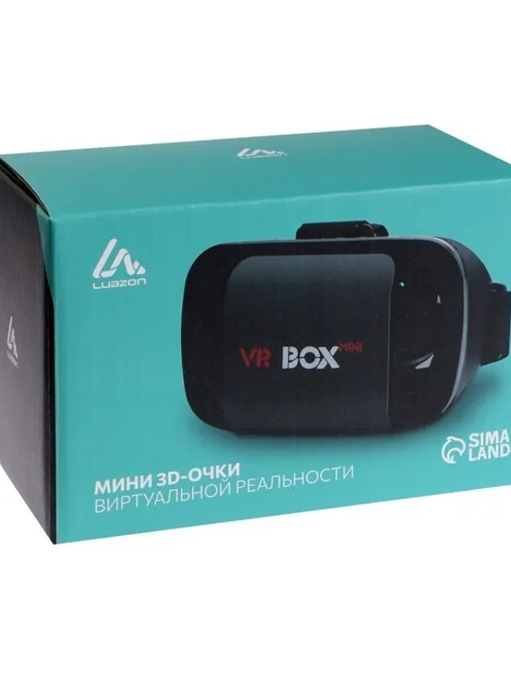 3D Очки виртуальной реальности мини LuazON, смартфоны до 5.5", чёрные