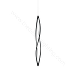 Pendant design lamp  In The Wind by Nemo (vertical/Black)