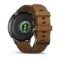 Garmin Venu 4 45 мм сланцевые смарт-часы с черным силиконовым ремешком и дополнительным коричневым кожаным ремешком