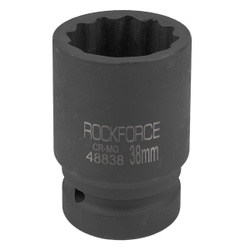 Головка ударная 1'', 38мм (12гр.) RockForce RF-48838