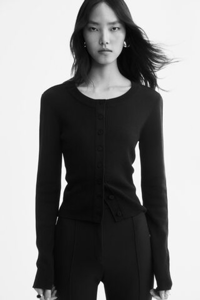 Шерстяной кардиган — Чёрный — H&M 1363639