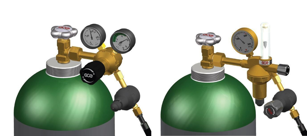Регулятор-экономизатор GS40A AR/CO2 , вх. G1/4", вых G1/4"