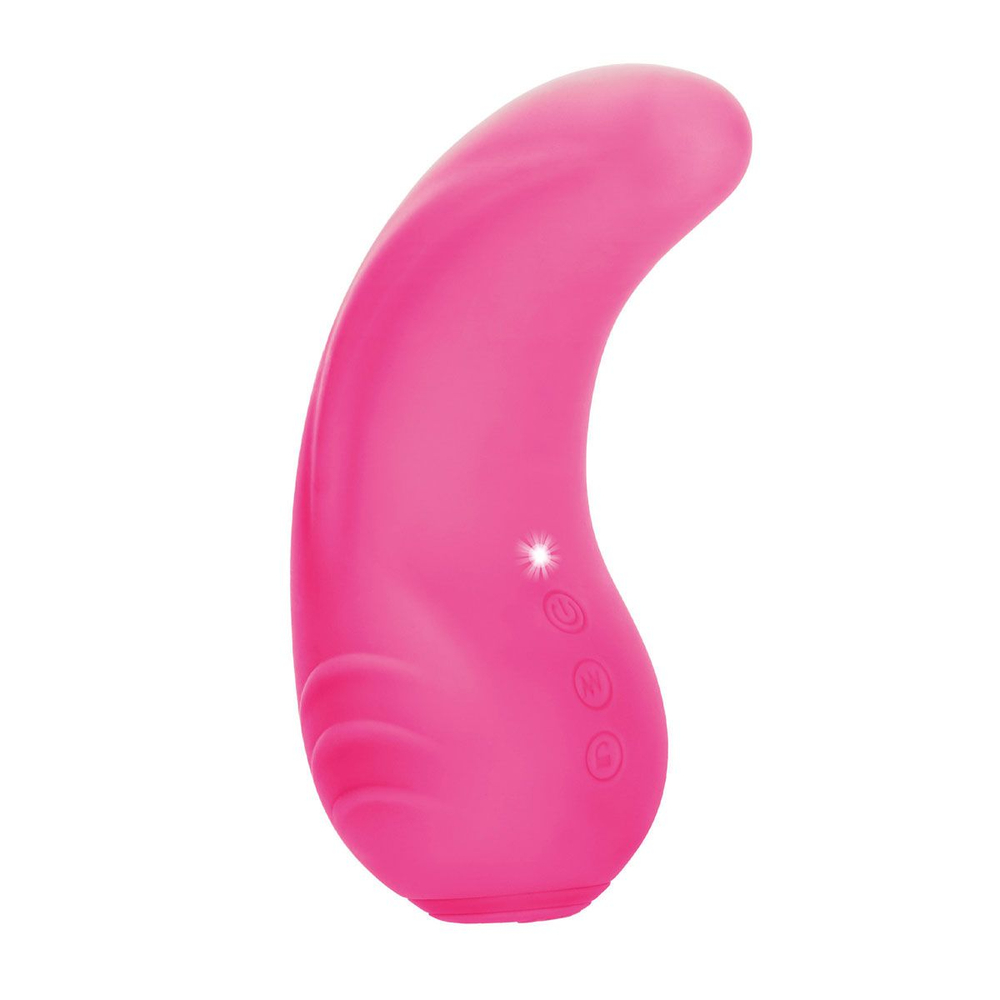 Розовый вибромассажер Mini Tongue - 11,5 см. (Цвет: розовый)