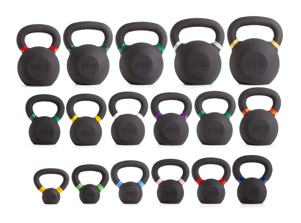 Гиря чугунная с цветным кольцом 14 кг (модель: К-3) VictoryFit VF-KCR140
