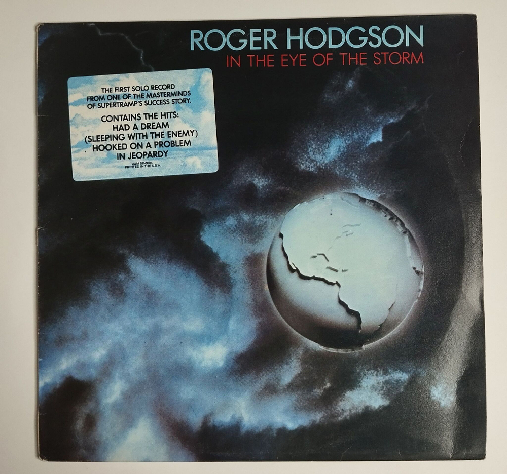Винтажная виниловая пластинка LP Roger Hodgson In The Eye Of The Storm (Югославия 1985)