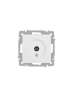 Розетка телевизионная одиночная TV СП Accent 6-301-01М IP20 бел. матов. Intro Б0063603
