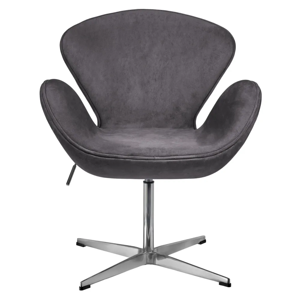Кресло Bradex Home SWAN STYLE CHAIR тёмно-серый, искусственная замша