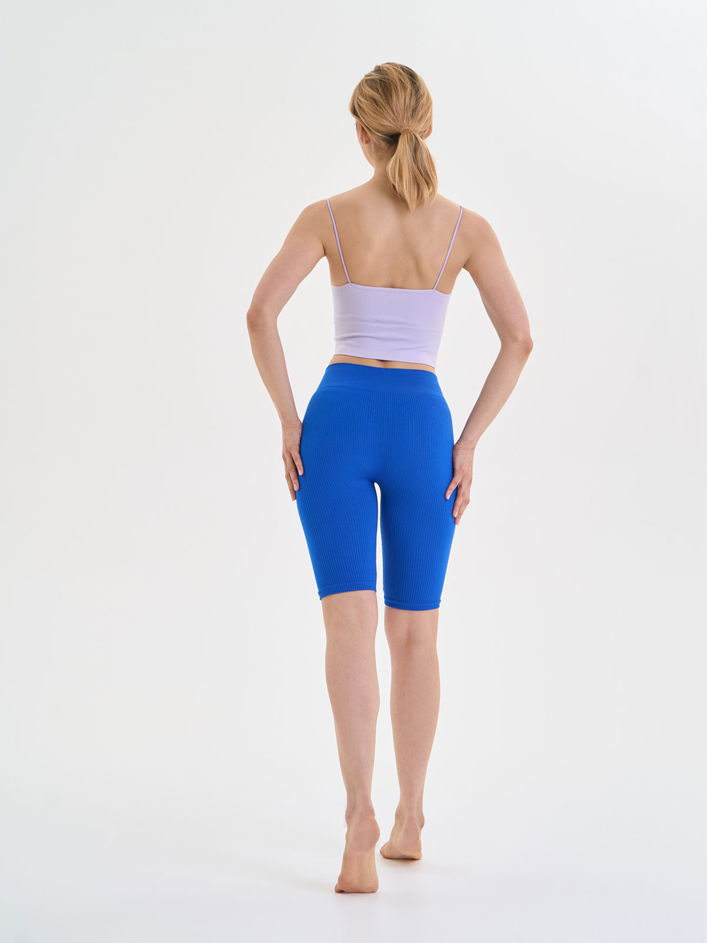 Велосипедки в рубчик 97000 Short leggings Rib
