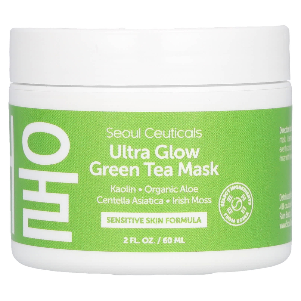 SeoulCeuticals, Ultra Glow, маска для красоты с зеленым чаем, 60 мл (2 жидк. унц.)